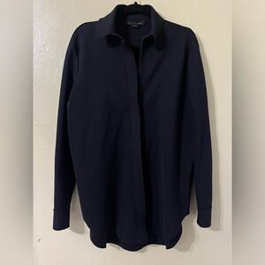 Marie Saint Pierre Black Scuba Tile Top Tunic Size 1 Long Sleeve Zipper